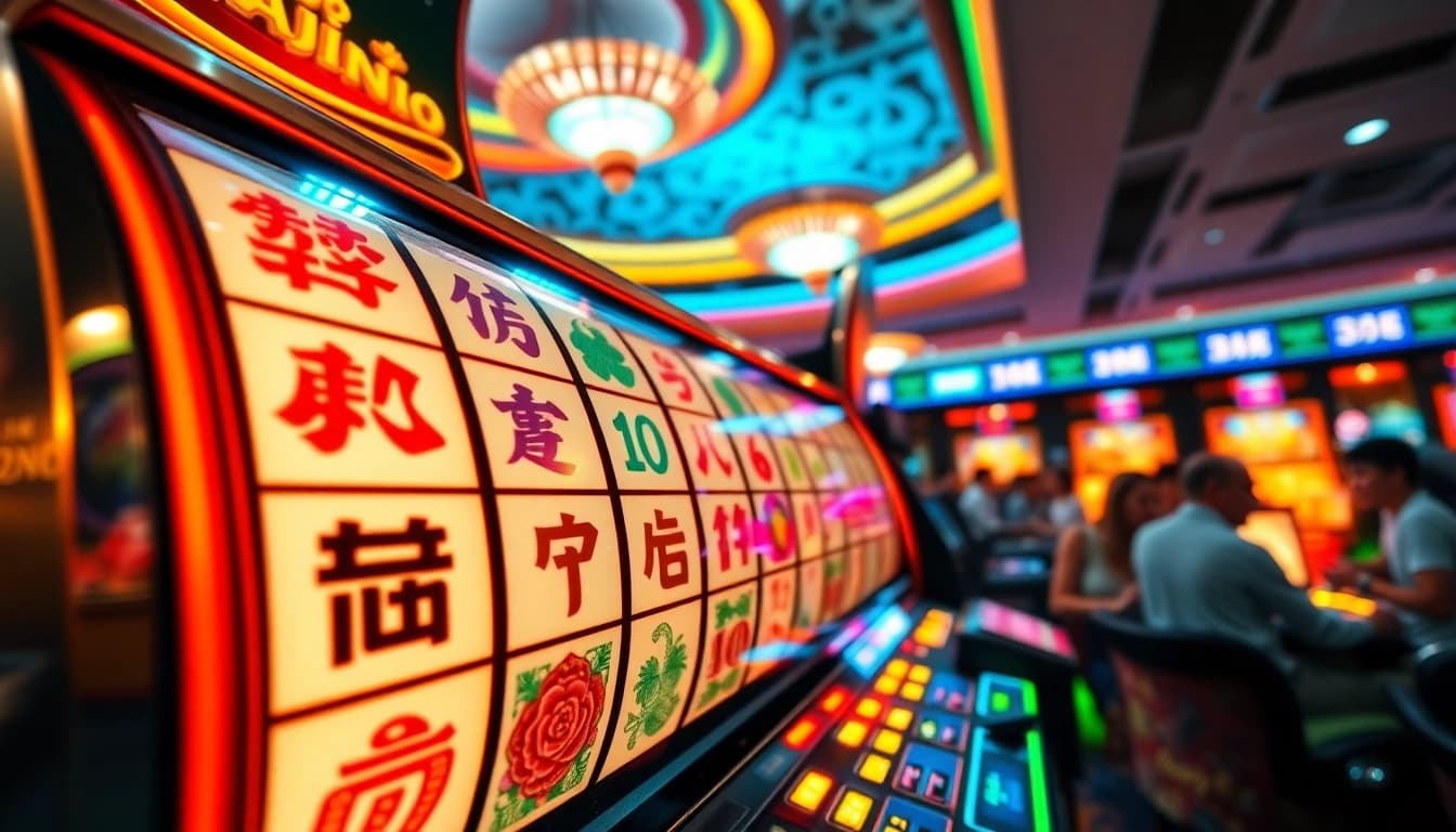 Jadikan mahjong slot yang berputar di mesin permainan menarik dengan grafis yang elegan.