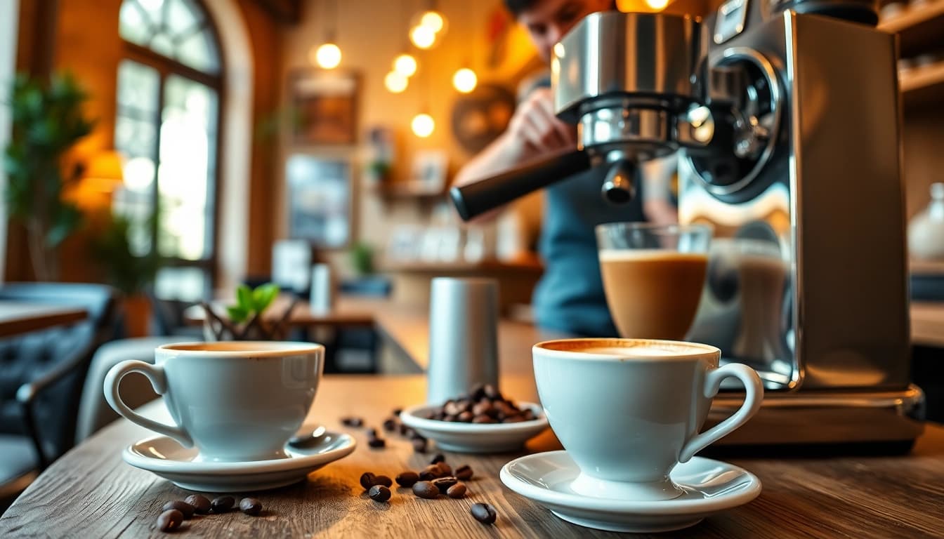 Enjoying a warm beverage at a welcoming Coffee shop Madrid.