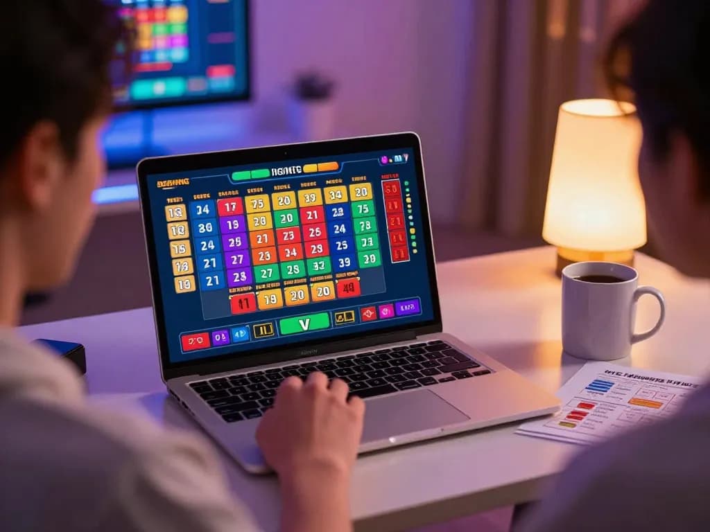 Engaging in gtatogel online gaming with vibrant graphics on a laptop, promoting excitement and strategy.