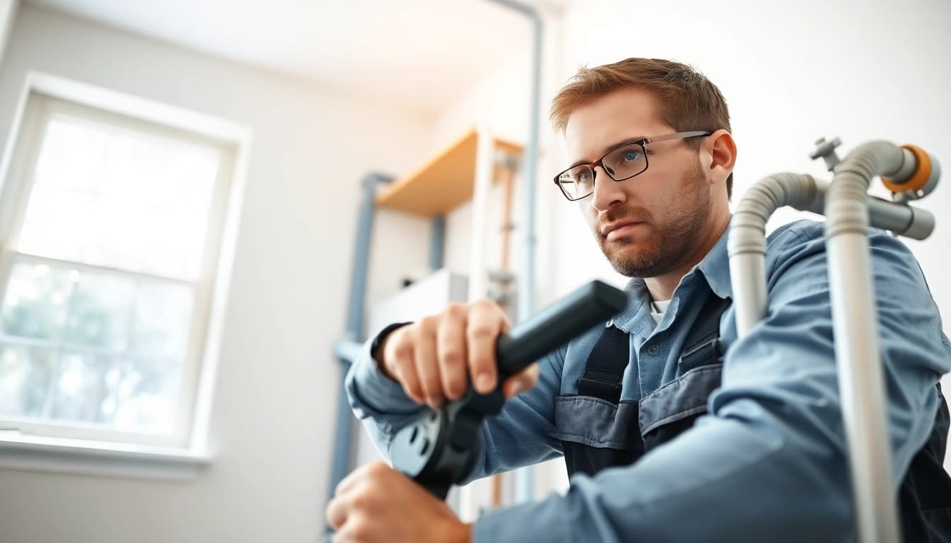 Whole house repiping services Clearwater FL by a professional technician demonstrating expertise.