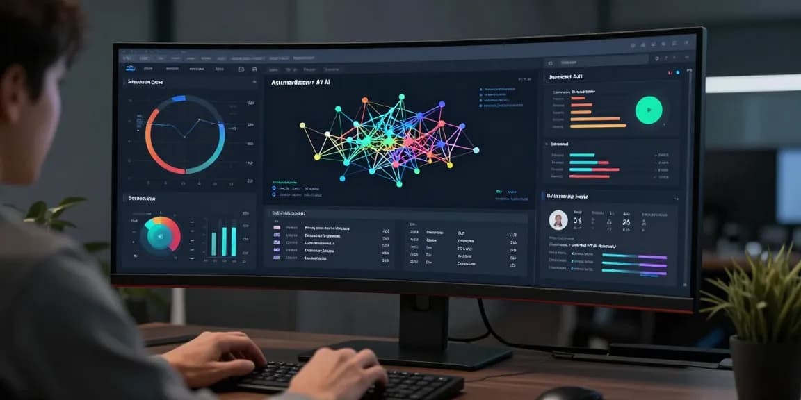 Visualização de um painel SaaS AI mostrando Movie APK e ferramentas de automação inteligente.