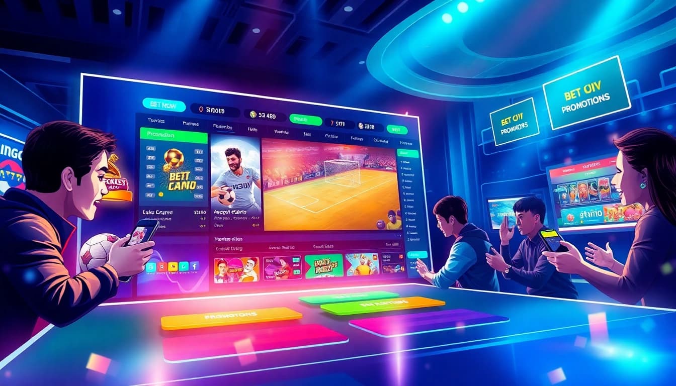 Exciting virtual betting scene at okvipwin.live showcasing vibrant sports and casino options.