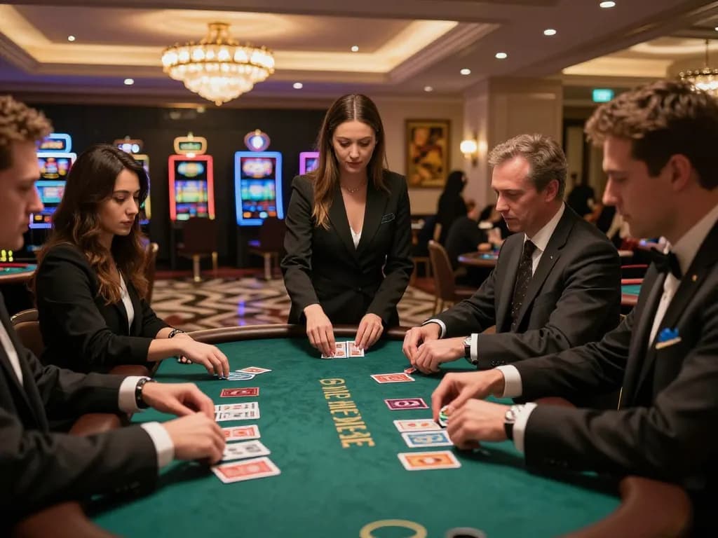 Experience the thrill of blackjack at cm88-t1 with players engaged in strategic bets and elegant surroundings.