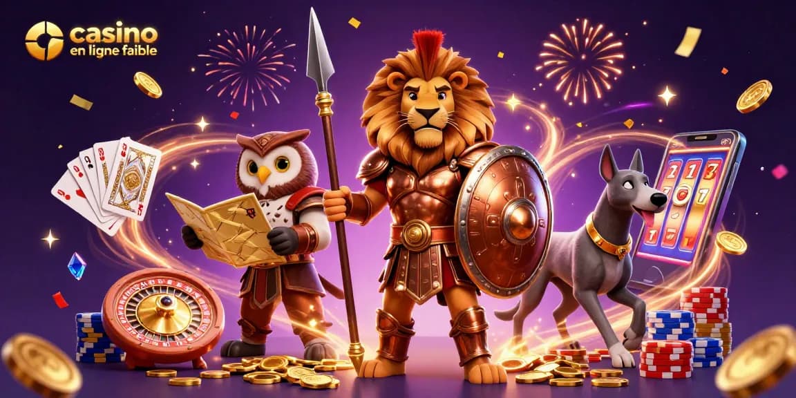 Éléments de jeu dynamique avec "casino en ligne fiable" en action avec gains et jeux à portée de main.