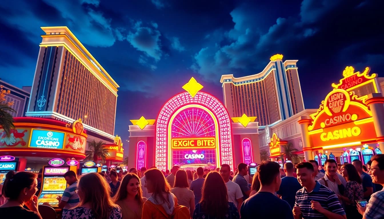 Significant activities at casino sites showcasing vibrant interactions and thrilling atmosphere.