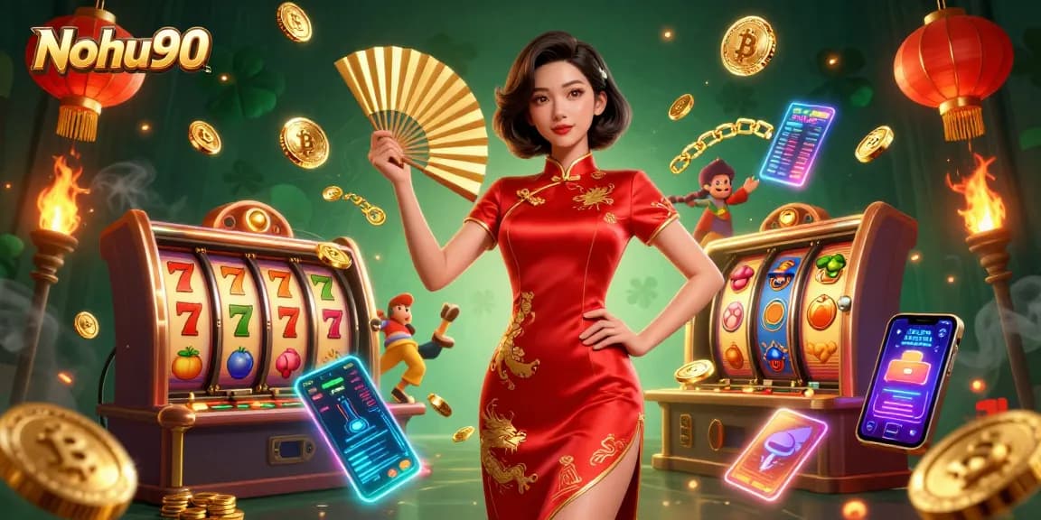 Nohu90 offers an exciting casino experience with vibrant slot reels and jackpots, showcasing entertainment dynamics.