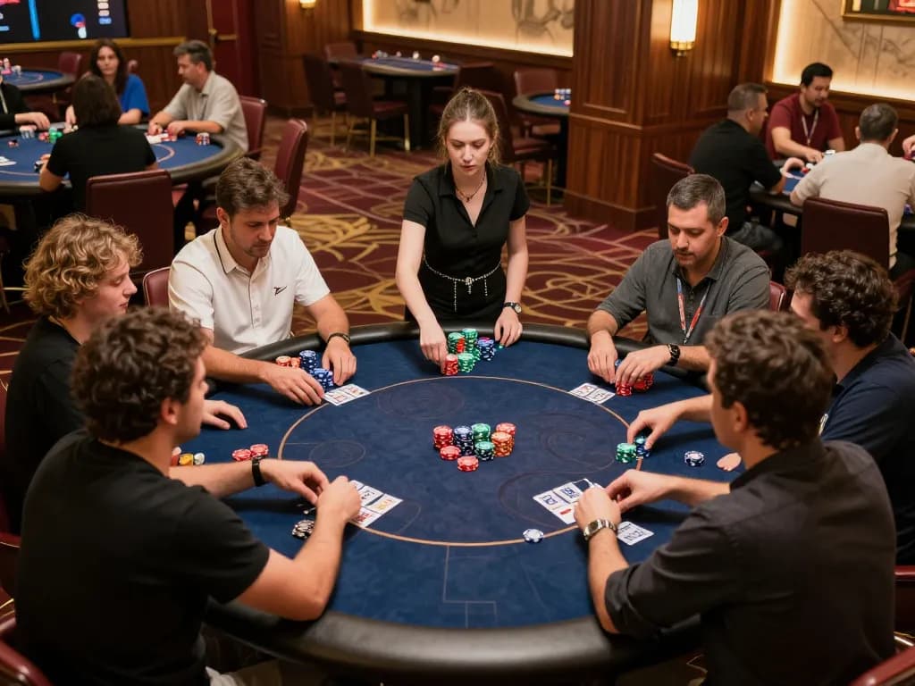 Players engaging in an exciting poker game while showcasing the sc8885 casino experience.