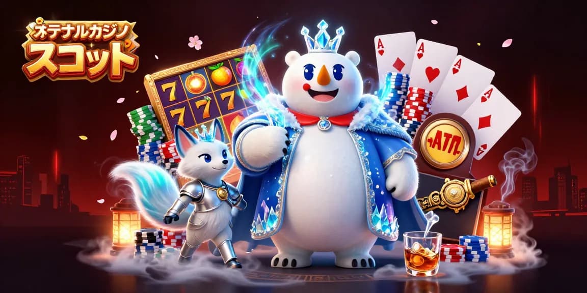 オンラインカジノ おすすめ スロットの魅力を表現したスロットリールとポーカーチップの豊富なイラスト