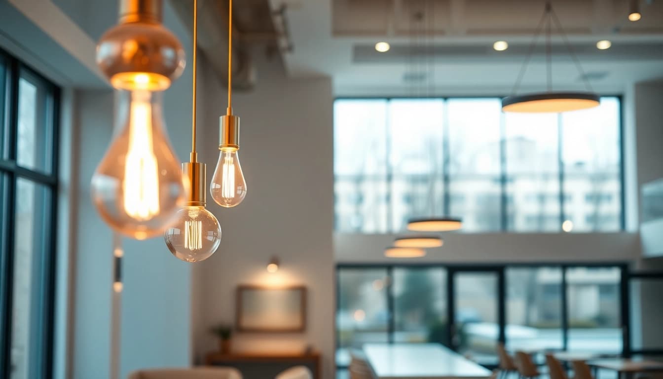 Sleek Illumination highlights modern light fixtures enhancing a stylish interior.