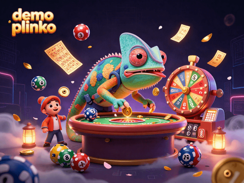 Play demo plinko with vibrant lottery balls and exciting casino elements!
