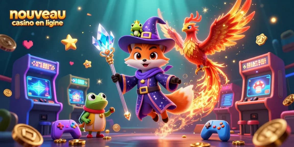 Profitez des jeux du nouveau casino en ligne avec un renard sorcier et un phénix fantastique.
