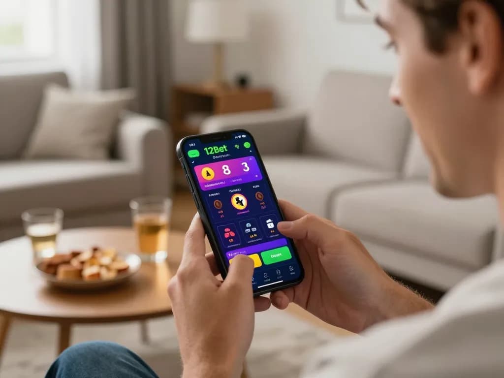 Sử dụng ứng dụng 12bet để cá cược trực tuyến trong không gian phòng khách thoải mái