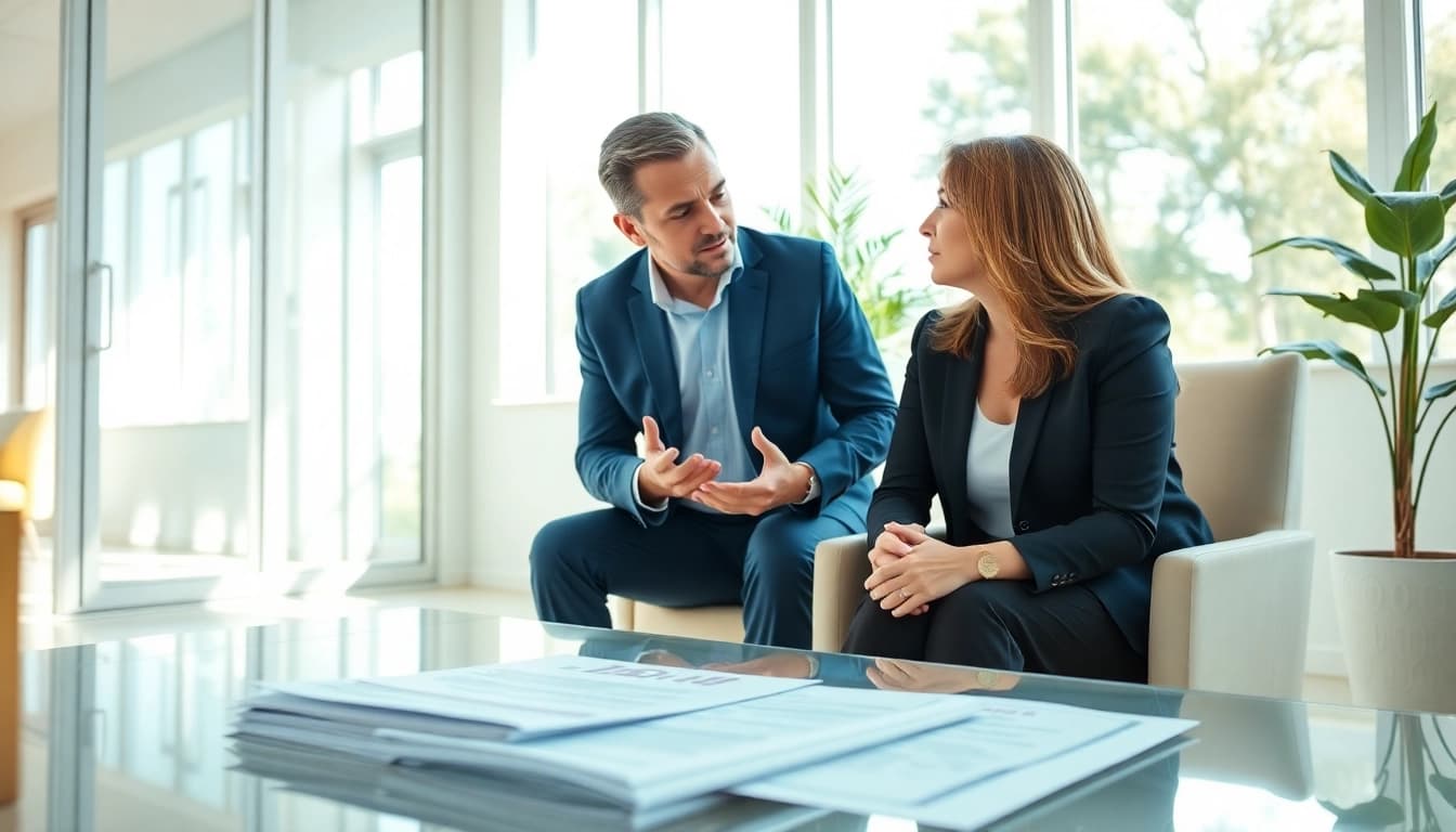 Florida Public Adjuster providing expert guidance to a homeowner in a professional setting.