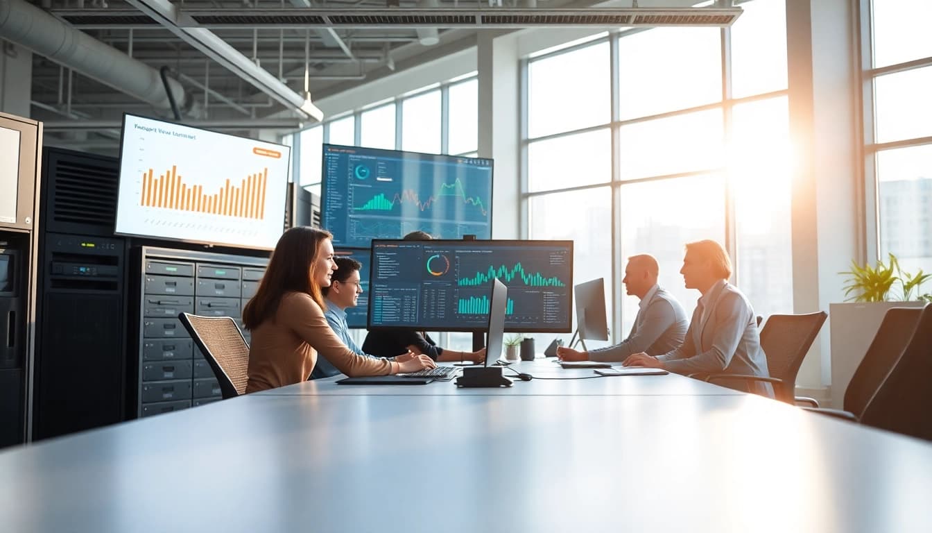 Enhance efficiency with virtualization Fredericksburg in a modern office setting.