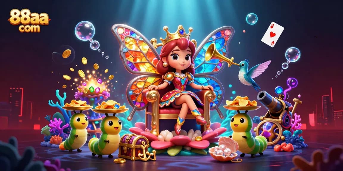 Experience the excitement at 88aa com with vibrant casino-themed characters and energetic gameplay elements.