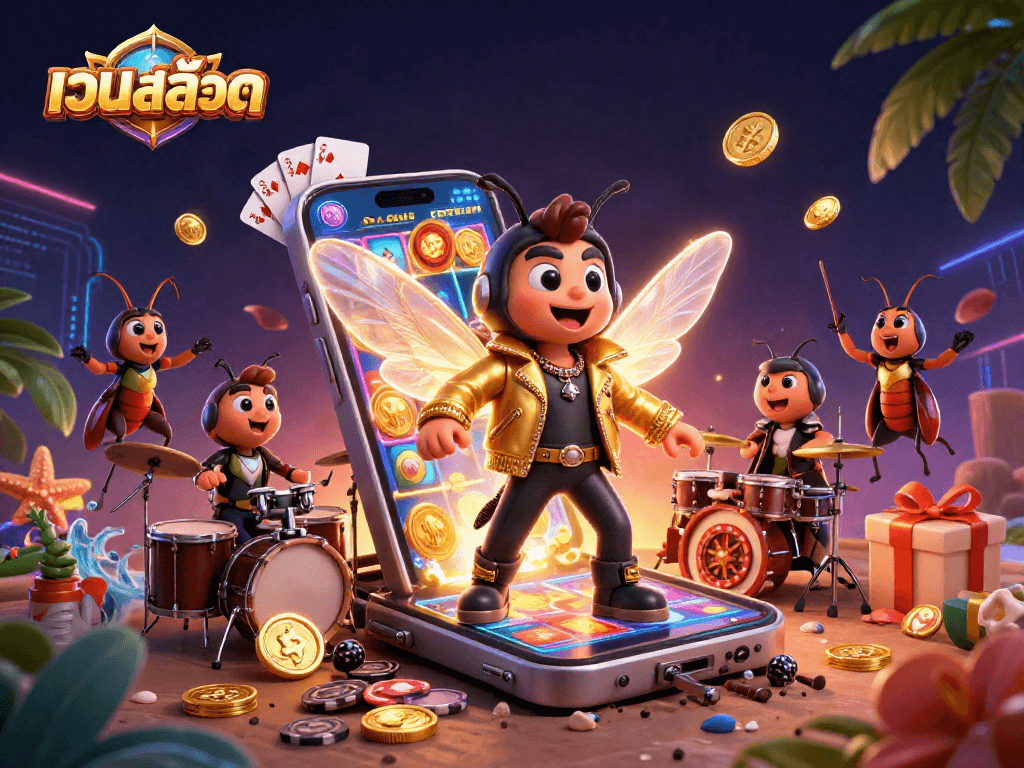 Experience thrilling เว็บสล็อต gameplay with animated characters and dynamic casino elements.