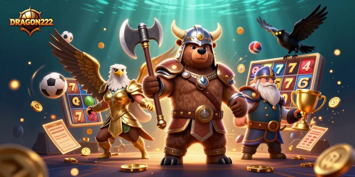 Experience thrilling slots at DRAGON222 with vibrant 3D characters and dynamic game elements.