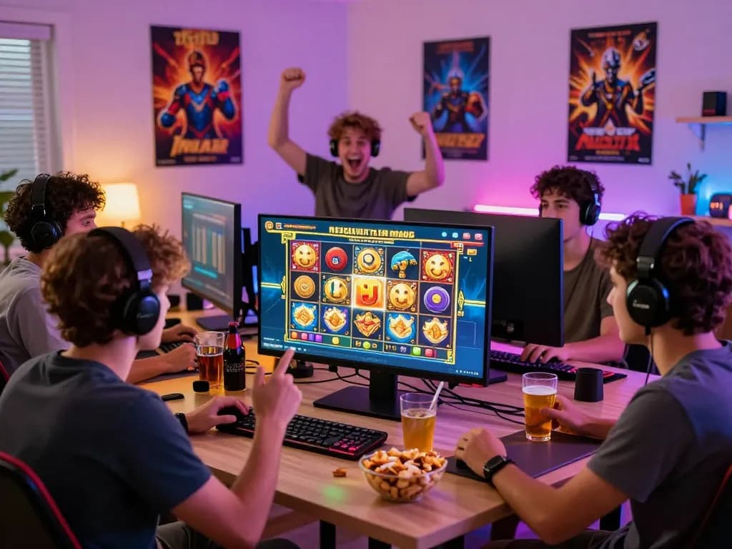 Players experiencing excitement with slot bet 300 in an engaging gaming setup.