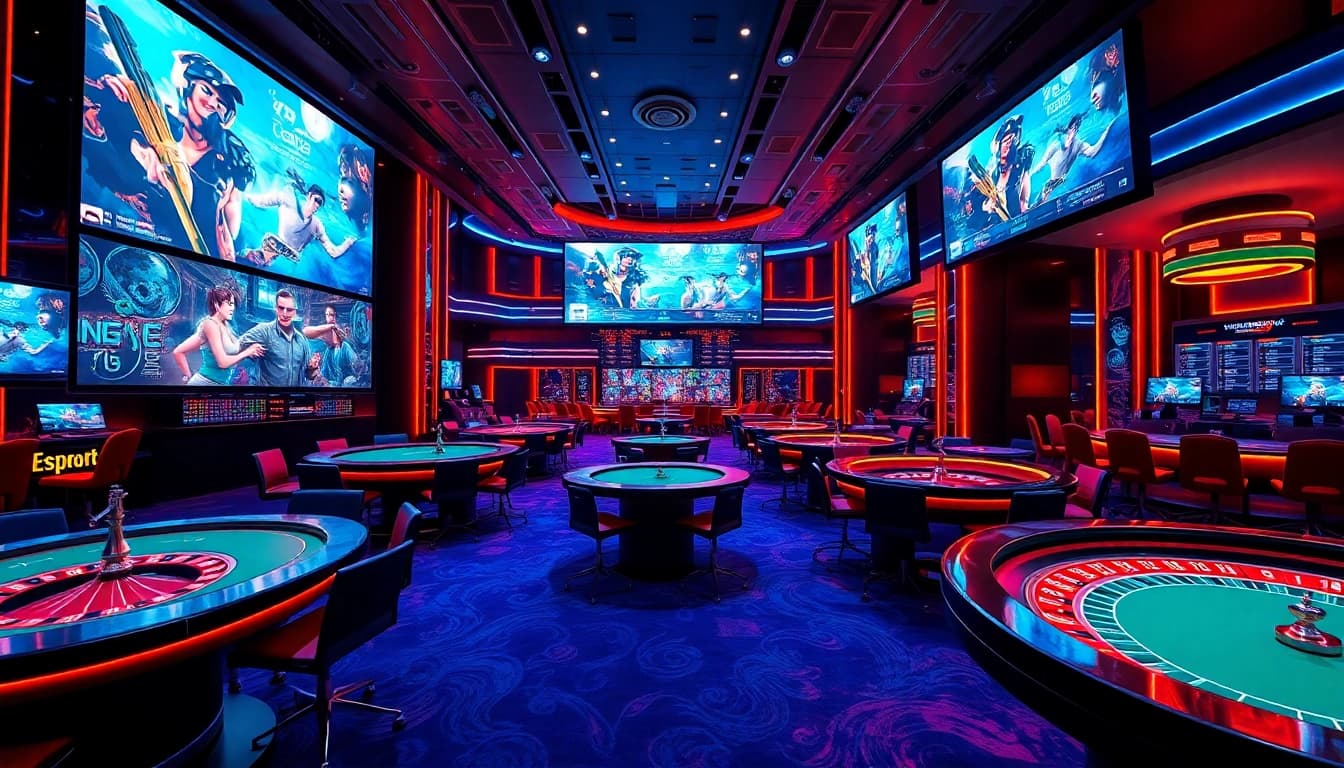 Experience the thrill of trực tiếp esports betting in a luxurious casino setting.