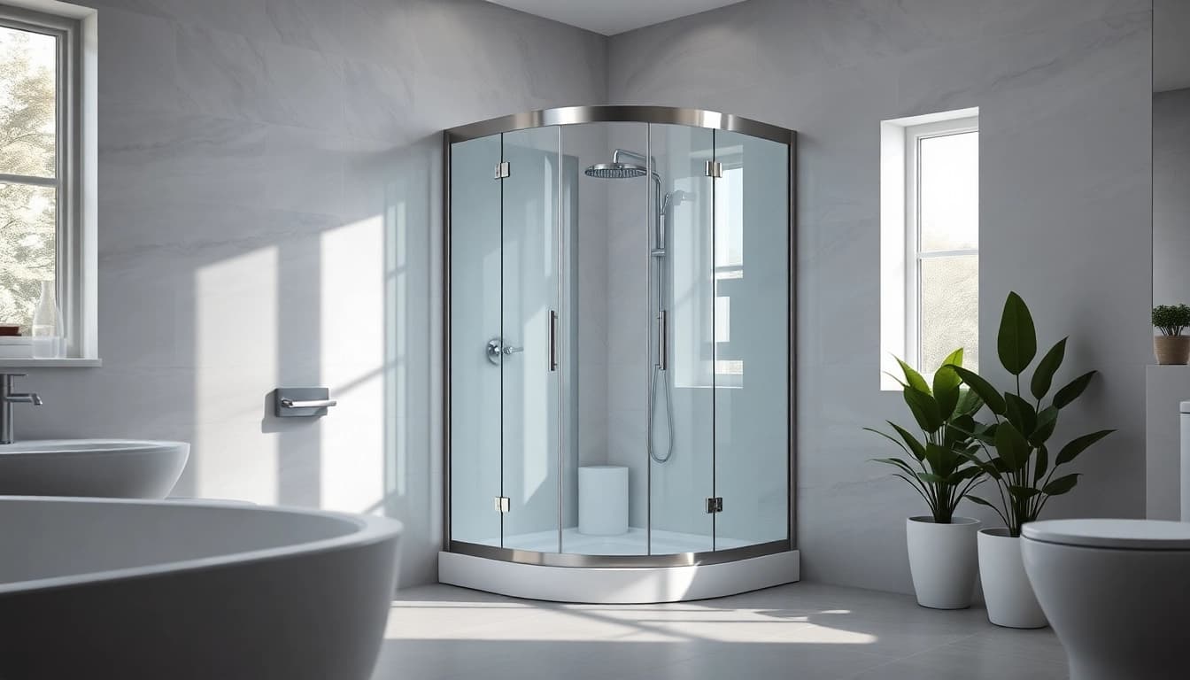 Besuchen Sie die elegante sonni Duschkabine mit klaren Linien und modernem Design für Ihr Badezimmer.