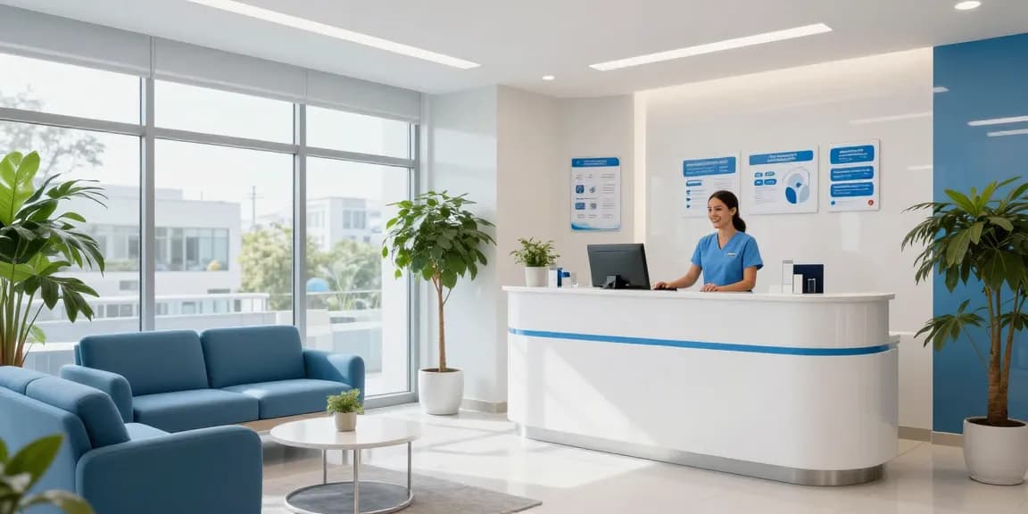 Hair transplant Istanbul services at a modern health clinic, showcasing friendly staff and patient care.