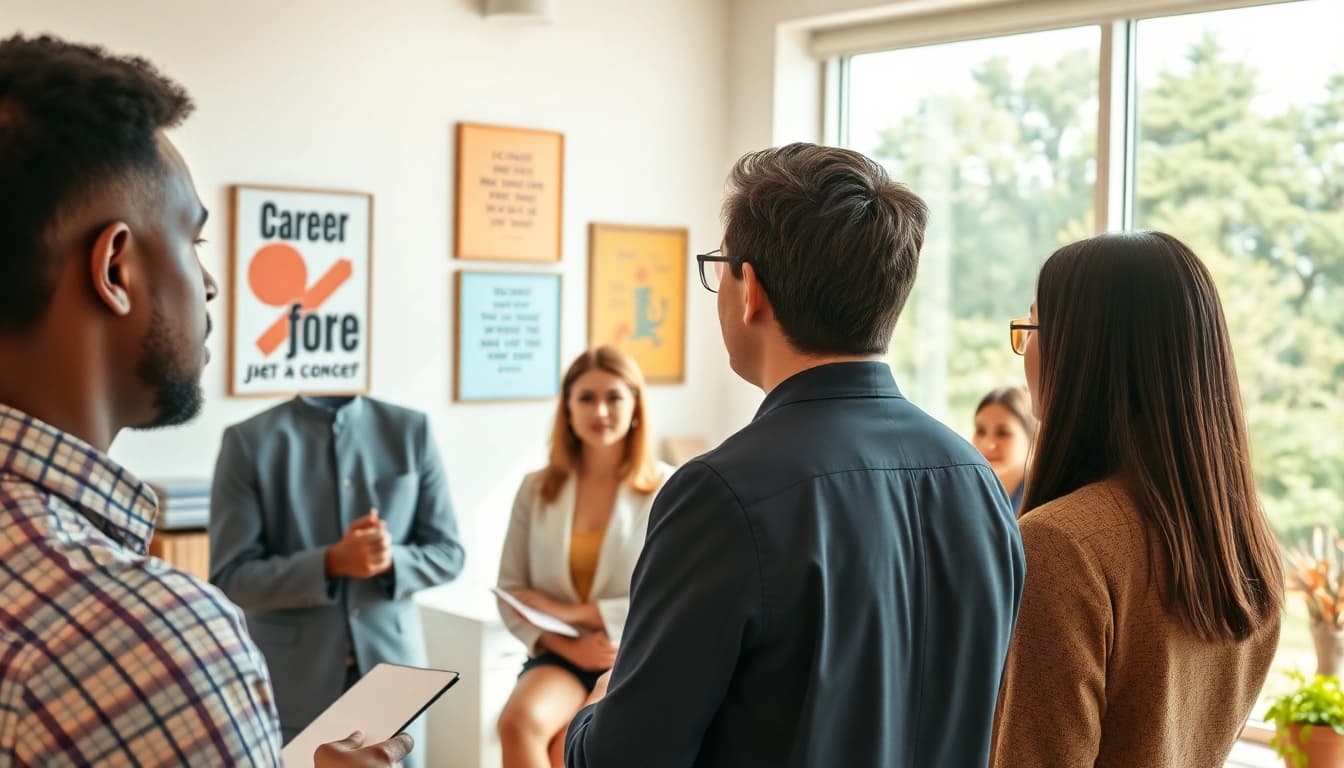Helping individuals Find my true calling through guidance in a vibrant office.