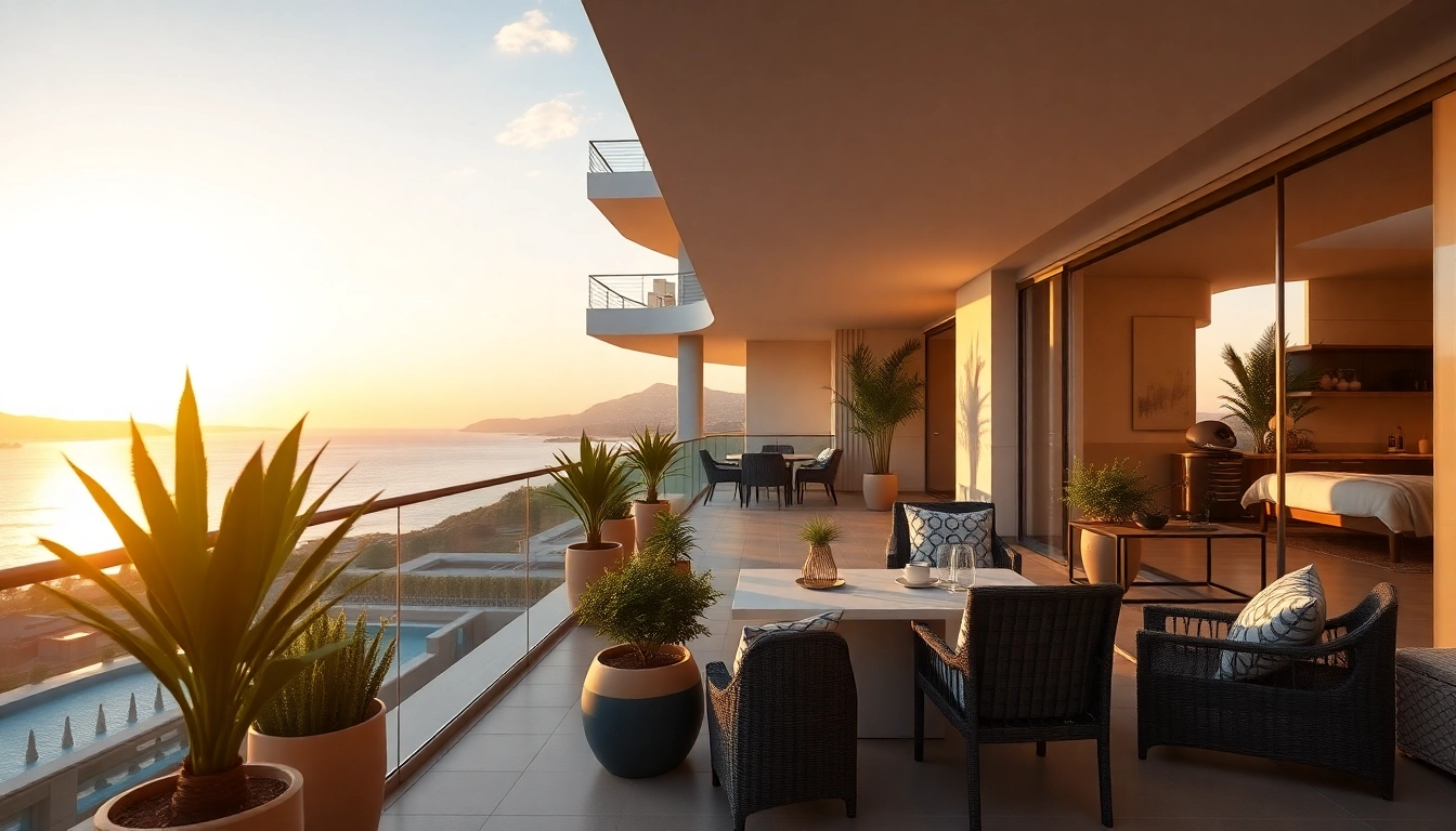 Buy property in Alanya with this beautiful Mediterranean apartment view.