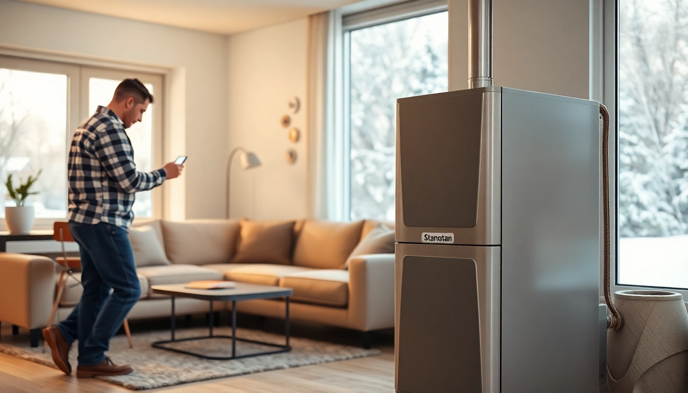 Install an American Standard furnace in Canada showcasing its sleek design and installation process.