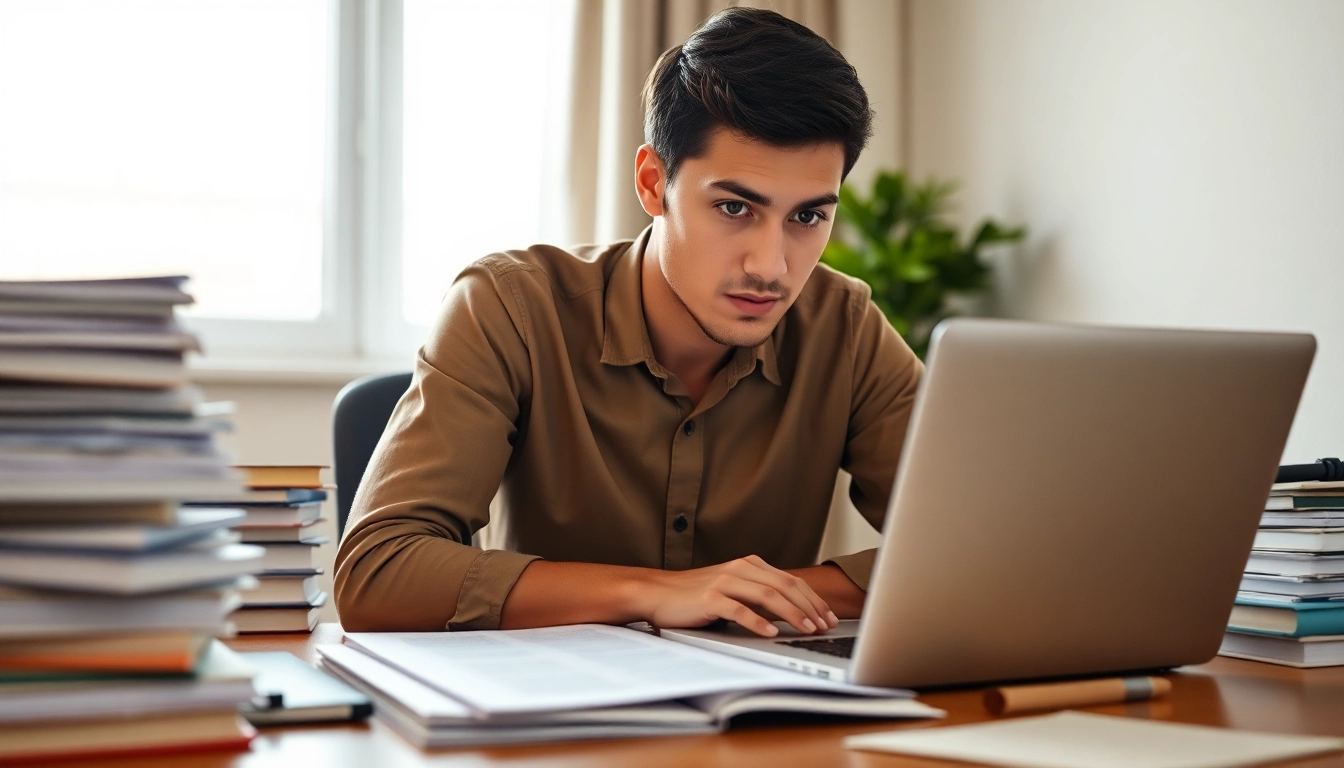 Hire someone to take LSAT for you, showcasing a dedicated student surrounded by study materials.