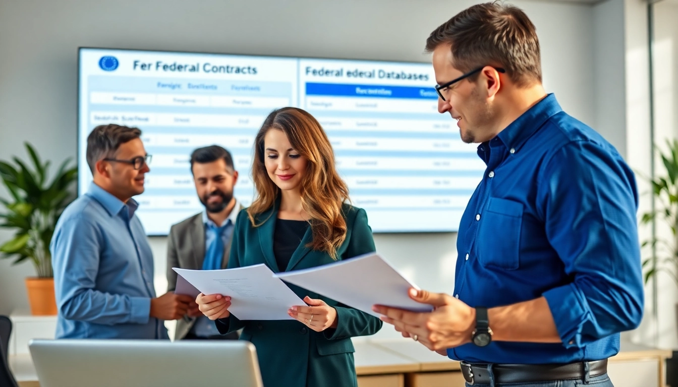 Engagement in a federal contracting discussion emphasizing Registration and certification in Federal databases for federal contracts.
