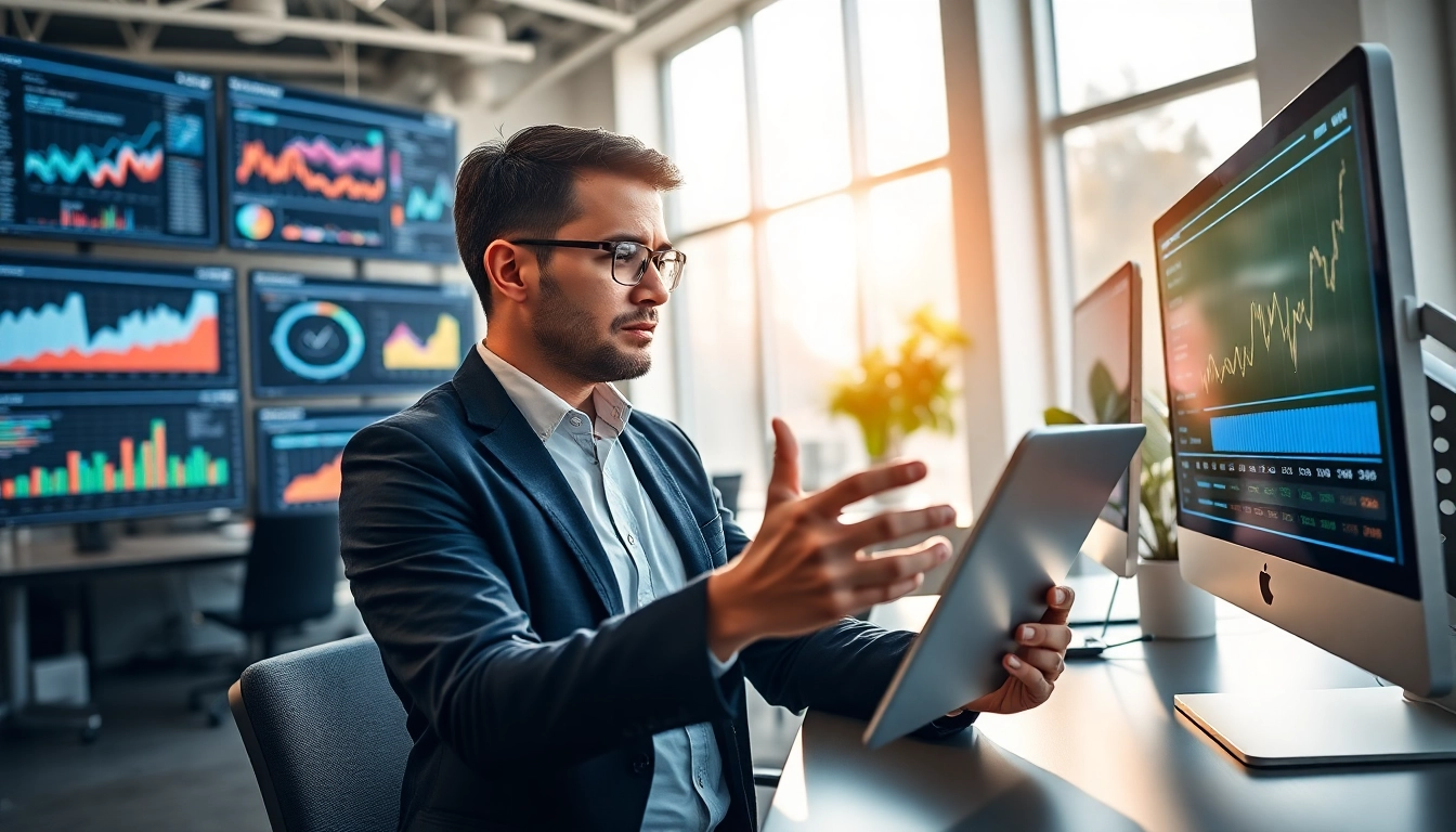 フォロワー 買う を検討する人がデジタルデータを分析しているシーン