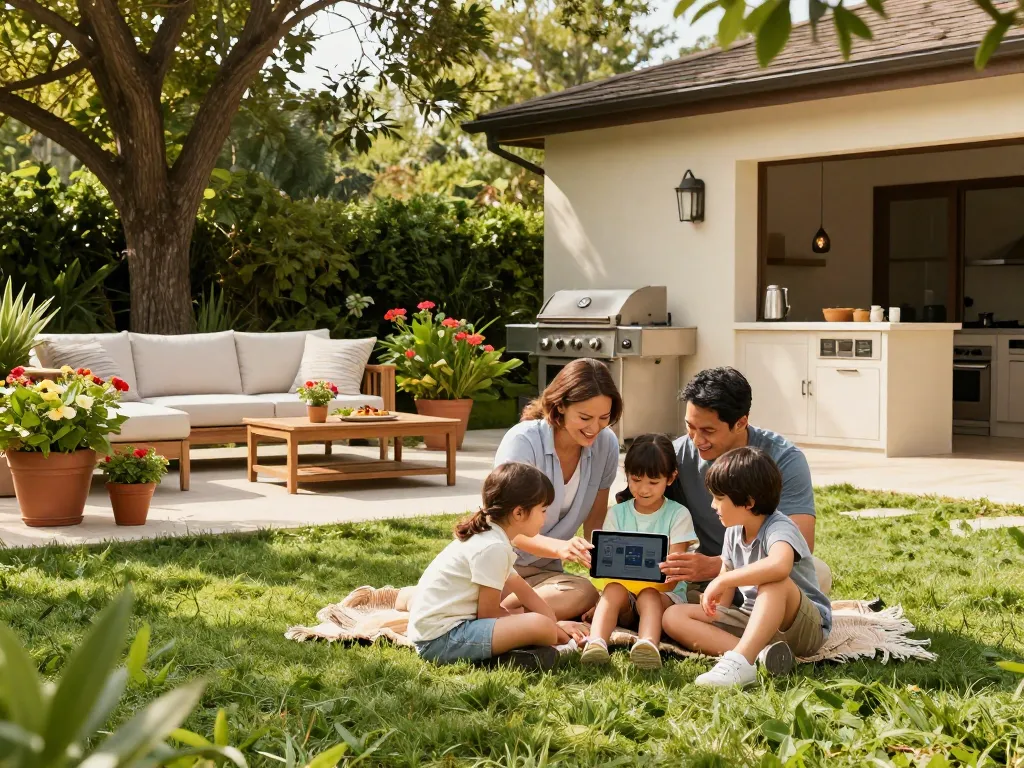 Outdoor living configurator helping a family design their dream backyard.