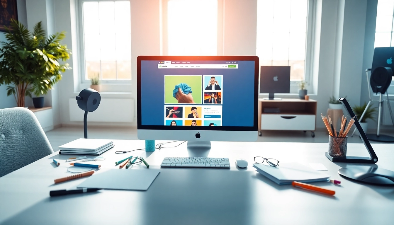 Hereford Website Designers showcase innovative web design tools and a vibrant workspace.