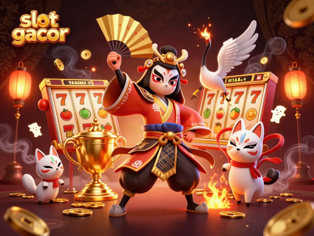 Engage with slot gacor gameplay featuring dynamic reels and vibrant characters in an immersive casino setting.
