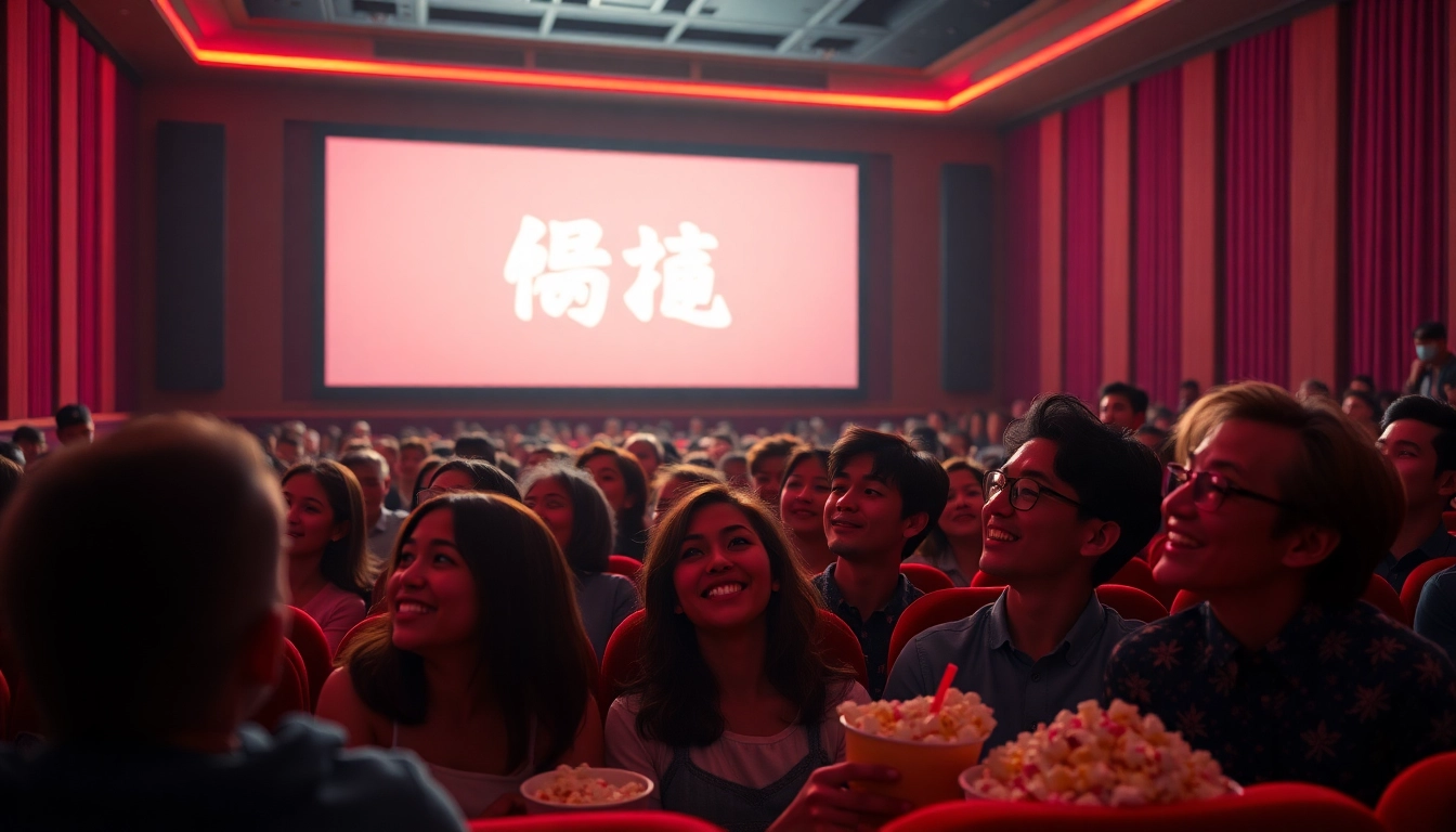 Enjoying หนังออนไลน์ at a lively movie theater with an engaged audience and inviting atmosphere.