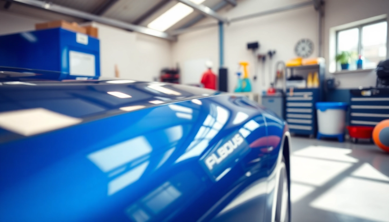 Best car detailing Chattanooga TN services highlighting a gleaming vehicle in a professional garage.