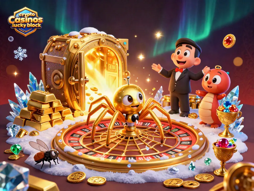 Experience the thrill of crypto casinos like Lucky Block with a dynamic 3D casino scene.