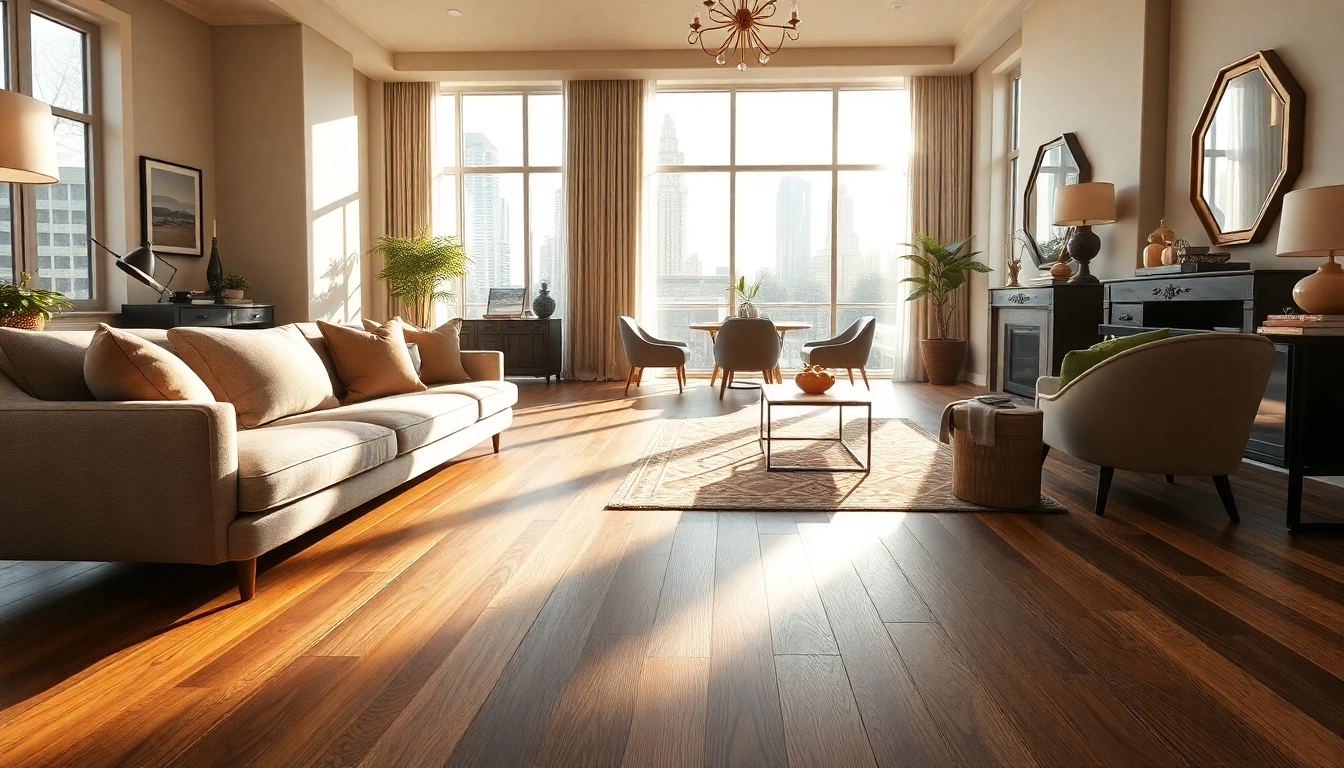 LVP flooring elegantly enhancing a classic Chicago living room ambiance with natural light.