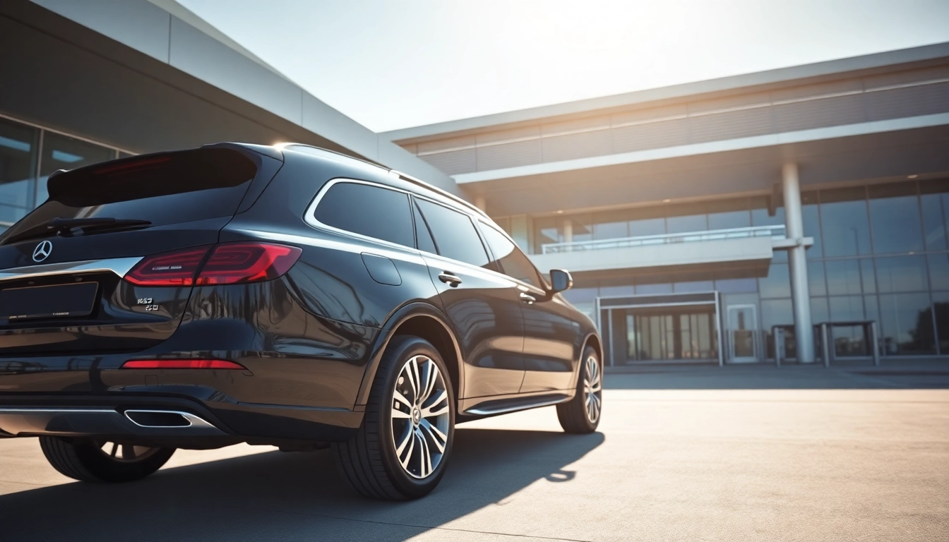 Experience Private Airport Transfers with a luxury SUV at a modern terminal.