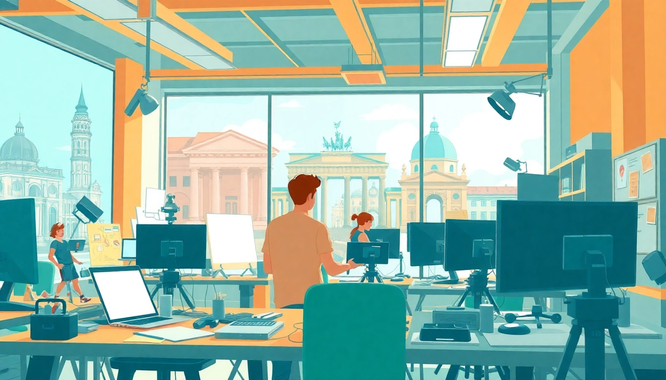 Erleben Sie die kreative Atmosphäre einer Animation Studio Berlin mit talentierten Künstlern bei der Arbeit.