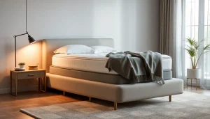 Materasso singolo di alta qualità su un letto moderno, ideale per un riposo confortevole.
