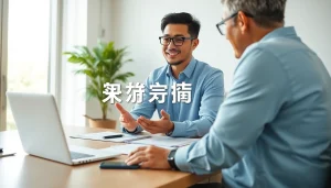 카드 현금화에 대해 설명하는 전문 재무 상담사의 모습입니다.