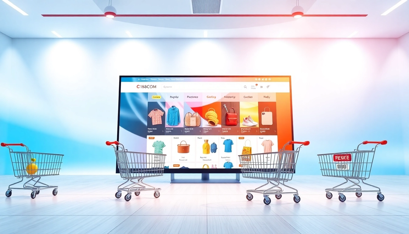 C168 COM presents an engaging e-commerce platform showcasing vibrant products and inviting design.