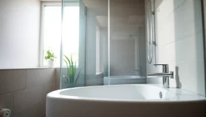 Installez une paroi de douche élégante pour sublimer votre salle de bain moderne.