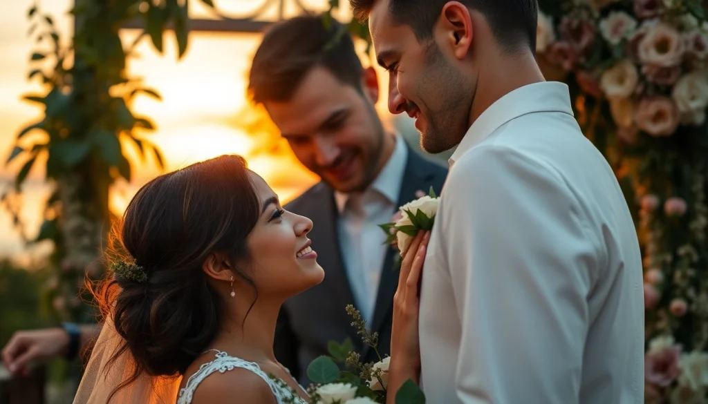 Tampa elopement photographer captures a romantic sunset moment between a couple celebrating their love.