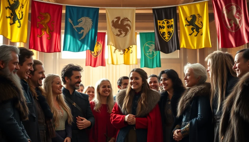 Behind-the-scenes moment showcasing the Game of Thrones cast sharing laughter together.