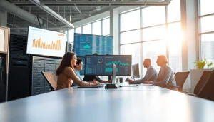 Enhance efficiency with virtualization Fredericksburg in a modern office setting.