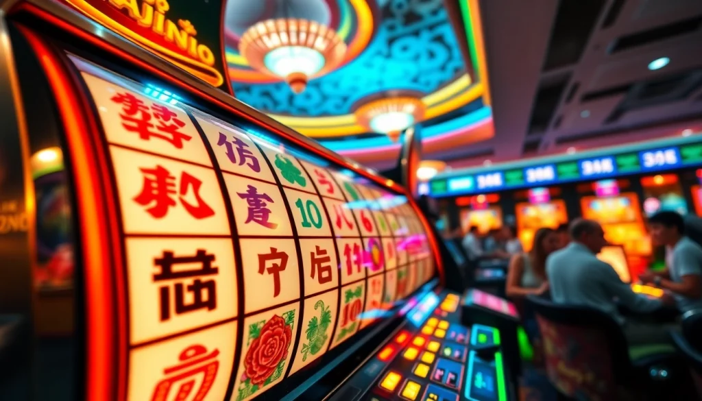 Jadikan mahjong slot yang berputar di mesin permainan menarik dengan grafis yang elegan.