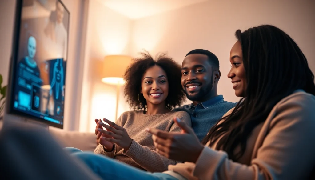 AI sex companion in a modern setting, showcasing intimacy and technology.