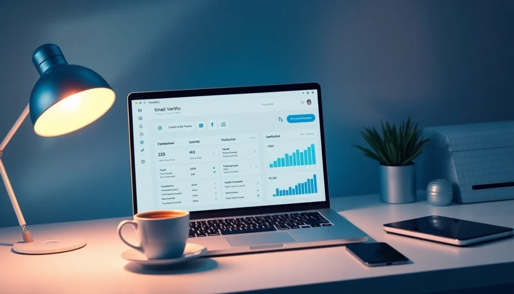 Visual representation of online email verification tools enhancing deliverability and data quality